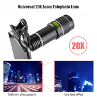 20 Times Mobile Phone Telephoto Telescope Lens Hd Camera Zoom with Clip for Mobile Phone for Watch Scenery Game