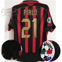 <822>The restoring ancient ways of 06-07 ac milan home long-Sleeved footb Vintage 06-07AC Jersey lon