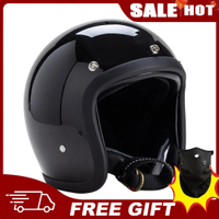 ของแท้ Vintage TT & COCASCOS ไฟเบอร์กลาสหมวกกันน็อครถจักรยานยนต์ R Scooter ขี่เปิดหน้า3/4 Jet Casco 