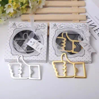 Free Shipping 100pcs Zinc Alloy Thumb Up Beer Bottle Opener in Gift Box Wedding Party Favors and Door Gifts Souvneir Wholesale