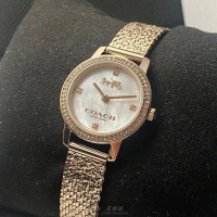 【COACH】COACH手錶型號CH00160(貝母錶面玫瑰金錶殼玫瑰金色米蘭錶帶款)