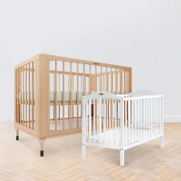【i-smart】櫸木＋卡莉絲多功能嬰兒大小床可變書桌兒童床收納(雙寶超值2件組)