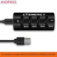 High quality button battery charger 2032 LIR2032H LIR2032 LIR2025 LIR1632 display 3.7V 3.6V 4slot lithium rechargeable for USB