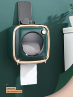 衛生間紙巾盒廁所放廁紙抽紙卷紙掛壁式免打孔防水衛生紙的置物架
