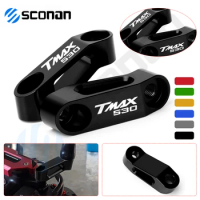 Motorcycle Accessories Rearview Mirrors Extension Riser Extend Adapter Base Bracket For YAMAHA TMAX530 TMAX560 TMAX 530 560