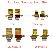 USB Charging Port Connector Flex Cable For Sony Xperia XZ1 Compact XZ2 XZ Premium Charging Connector Repair Parts