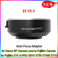 EF-FX II Auto Focus Adapter Lens Ring for Canon EF Camera Lens to Fujifilm Camera for Fujifilm XT4 X-PRO XS10 XT30 XT30II XT10