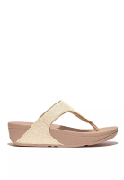FitFlop FitFlop LULU Shimmerweave Toe-Post Sandals - Stone Beige Mix (GO1-A48)