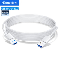 USB 3.0 Extension cable White USB 3.0 Male to Male cable Extension USB 3.0 cable for Radiator TV Box USB KVM Switch USB 3.0 cord