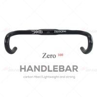 DEDA Zero 100 UD Black Gloss+Matt Carbon Fiber 31.8mm Road Bike Handlebar Cycling Drop Bar Bicycle Parts