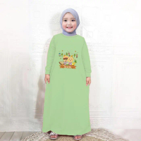 Luwi Kids Gamis Baju Muslim Anak Balita Batita Remaja Perempuan Aliyah Crepe Panjang   Dress Unik#