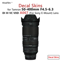 Tamron 50-400 Lens Decal Skin For Tamron 50-400mm F/4.5-6.3 Di III VXD FE Mount Lens Sticker 50 400 Lens Wrap Cover 50400 Film