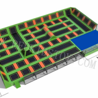 2018 Professional Factory ASTM Certificated Commercial Large Trampoline Arena 30x20m 3 Years' Warranty HZ-LG057