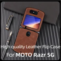 For Motorola Razr 5G Case Ebaicase Original Luxury Genuine Vegan Leather Flip Cover For Moto Razr 5G 2020 Version Back Case