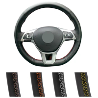 Customized Car Steering Wheel Cover For Volkswagen VW Golf 7 Mk7 New Polo Jetta Passat B8 Auto Artificial Leather Steering Wrap