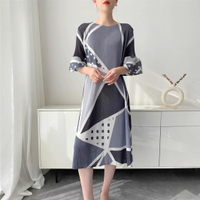 L-1117F# One Size (45-75kg) Sanzhai  Summer WomenS Pleated Skirt Younger Fashion Loose Plus Size Mid