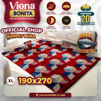 [190x270] Karpet Busa Malaysia Motif Minimalis 20mm – Anti Selip | Viona