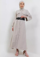 MFMW MFMW Dojaket Dress Gamis Khaky Sabuk Hitam