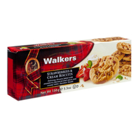 英國(Walkers) 蘇格蘭皇家草莓奶油餅乾150g/盒