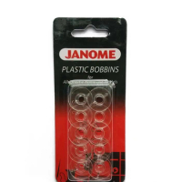 JANOME Plastic Bobbins x10 in Packet for All Janome Home Use Model 200122005 200122614