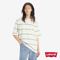 LEVI S Workwear工裝系列男款寬鬆版經典220G厚磅口袋條紋短TEE