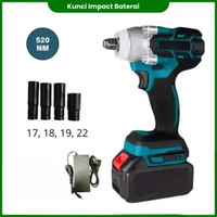 Bor impact 520NM Bor Kuat Buka Baut Moto Mobil Bor Drill 2 Baterai 1 Baterai