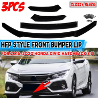 Civic Front Lip Car Front Bumper Splitter Lip Spoiler Diffuser Protector Cover For Honda Civic Hatchback &amp; Si 2016-2020 Body Kit