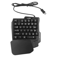 Bàn Phím Chơi Game, Một Tay, Đèn Nền RGB, Bộ Điều Khiển Bánh Xe Chơi Game Mini Cầm Tay Thích Hợp Cho