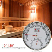 Stainless Steel Thermometer Hygrometer Barometer Hygrometer Thermometer for Sauna Room Temperature Humidity Meter