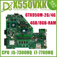 X550VX X550VXK Laptop Motherboard A550V W50V X550V X550VQ FH5900V Mainboard i5 i7-6700HQ i7-7700HQ 8G/4G-RAM GTX940M 950M-2G-4G