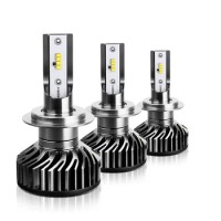 10pcs Auto Led H7 MINI Headlight 9005 HB3 9006 HB4 Led H4 Car Bulb 6500K ZES Chip 60W 8000lm Fan-cooling H8 H11 Lamp All-in-one