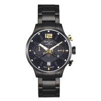 【Bentley 賓利】SKYLINE系列 都會時尚計時手錶(黑x金 BL1812-10MBTI)