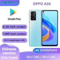 Oppo A36 4g SmartPhone Android CPU Snapdragon 680 6.56 inches 90HZ 8GB RAM 256GB ROM 13.0MP 5000mAh used phone
