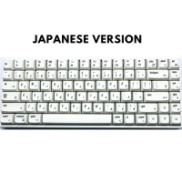 Keycaps Japanese Black and White Style XDA PBT Set in for 166 Key Keyboards Compatible with RK61 GK61