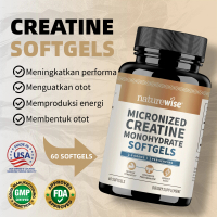 Micronized Creatine 2,500 mg, Mendukung Kekuatan Otot & Performa Olahraga, 60 softgel