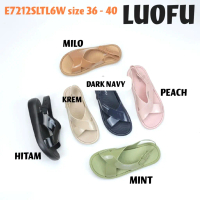 E7212SLTL6W LUOFU ORIGINAL jelly sandal karet empuk murah sepatu tali wanita sendal cewek import