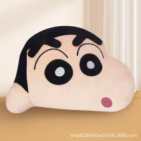 Official Crayon Shin-chan Head-Shaped Pillow Chubby Plush Toy Cushion Creative Peripheral Sleeping C