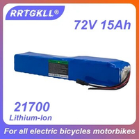 Rechargeable battery 72V 15Ah 21700 Li-ion battery for 72V e-bike Motorbike Built-in bms + 84V charger