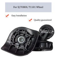 For SJ.TOBOL T1101 Nylon Luggage Wheel Trolley Case Wheel Pulley Sliding Casters Universal Wheel Slient Wear-resistant Repair