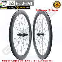 700c Carbon Wheels Disc Brake Gravel Cyclocross DT 180 Sapim CX Ray / Pillar 1420 Super Light 28mm UCI Road Bicycle Wheelset