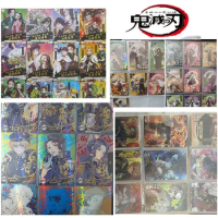 Anime Demon Slayer Kochou Shinobu Kamado Nezuko Rengoku Kyoujurou Figure full set Game collection card toy birthday gift