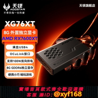 {保固一年 可打統編}天鋇XG76XT外置顯卡RX-7600XT獨立移動擴展塢USB4 OCulink接口