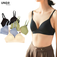 UNDR Bra Wanita Wireless Tanpa Kawat Deep V Full Cup BH Perempuan Remaja Dewasa Design Polos Harian 
