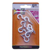 DIY用塑膠洋釘鉤 洋釘鈎 PVC小杯鉤 吊鉤吊勾 塑膠螺絲鈎螺絲鉤 2.4mm螺絲孔徑