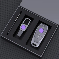 High-Grade Car Key Case Car Keychain Car Key Bag for Mercedes-Benz C-Class C260L C200L E-Class E300L GLC300L A200L Accessories