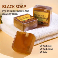 African Black Soap Relieve Dry Rough Delicate Skin Body Cleansing Hand Soap Deep Cleansing Exfoliator