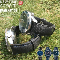 19mm 20mm 21mm 22mm Nylon Watchband for Omega Seamaster 300 Speedmaster AT150 Tudor Seiko Fabric Canvas Watch Strap