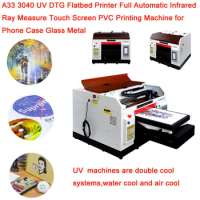 A33 3040 UV DTG Flatbed Printer Full Automatic Infrared Ray Measure Touch Screen PVC Printing Machine for Phone Case Glass Metal
