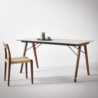 【Trohome 拓家設計家具】Belgium系列｜超級岩板系列 低調的呢喃 餐桌-長160(預購交期約為65天)