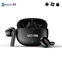 MZYMI Bluetooth 5.3 Headphone Wireless Earbuds Waterproof Sport Earphones Built-in Mic TWS HiFi Headphone EarHook Gaming Headset